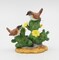 Ceramic Double House Wren Birds with Flowers Figurine, Home Décor, Gift for Her, Mom, Kitchen Décor, Birdwatcher Gift, Vintage Decor